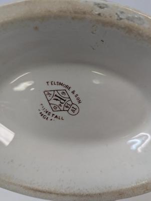 Thomas Elsmore & Son Brown Transfer-ware Aesthetic Pattern Dishes