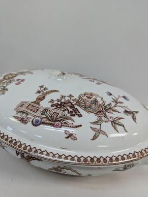 Thomas Elsmore & Son Brown Transfer-ware Aesthetic Pattern Dishes