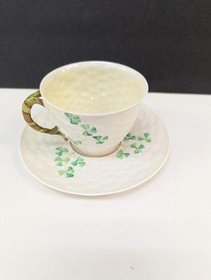 Belleek Shamrock Cup & Saucer