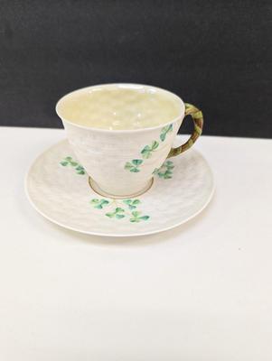 Belleek Shamrock Cup & Saucer