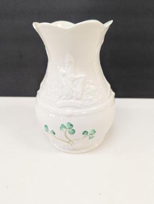 Belleek Shamrock Vase
