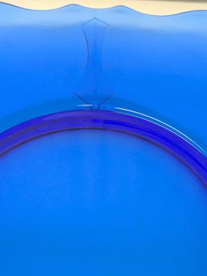 10" L. E. Smith Cobalt Blue Mt Pleasant Pattern Serving Plate