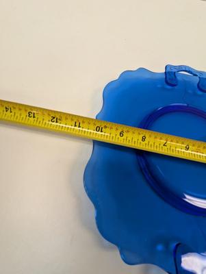 10" L. E. Smith Cobalt Blue Mt Pleasant Pattern Serving Plate