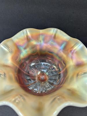Iridescent Ruffled Pedestal Candy Dishes