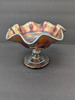 Sale Photo Thumbnail #307: Iridescent Ruffled Pedestal Candy Dishes