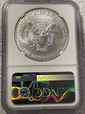 NGC CERTIFIED 2020-W BURNISHED MS69 SILVER EAGLE DOLLAR AS PICTURED. FREE DOMESTIC SHIPPING.