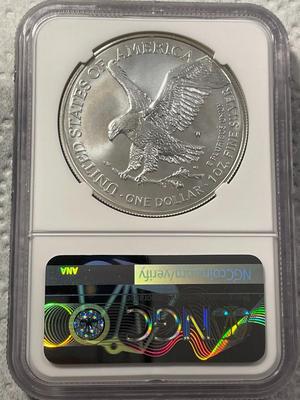 NGC CERTIFIED 2021-W BURNISHED MS69 EAGLE LANDING TYPE-2 SILVER EAGLE DOLLAR AS PICTURED. FREE DOMESTIC SHIPPING.