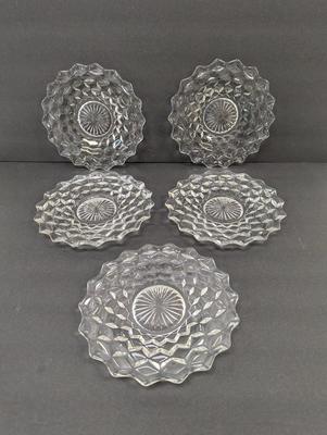 Vintage Fostoria American Clear Glass Plates