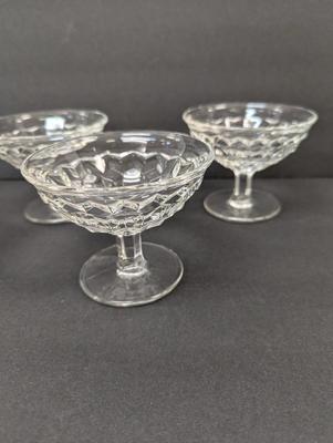 Vintage Fostoria Cubist Glass Footed Sherbet Bowl