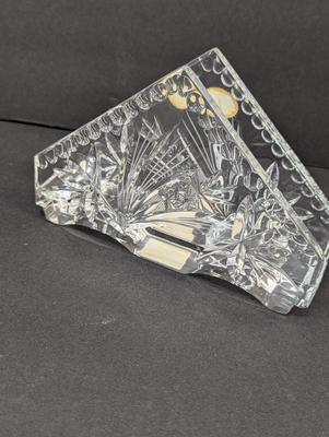 Vintage 1990's Bohemia Czech Republic Lead Crystal Napkin Holder
