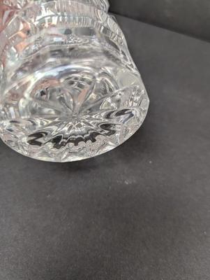 Approx 7 1/2" Tall Marquis Vase By Waterford Cross Wedge Cut Crystal Flare Edge