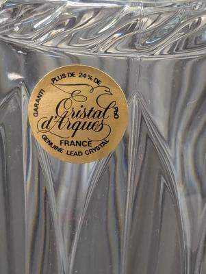 Approx 12 3/4" Tall Vintage Cristal d'Arques France Base Carthage Design Tall Lead Vase