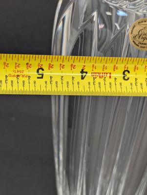 Approx 12 3/4" Tall Vintage Cristal d'Arques France Base Carthage Design Tall Lead Vase