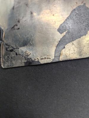 Metal Crumb Butler Scraper & Catcher Metal Plated Made In Occupied Japan