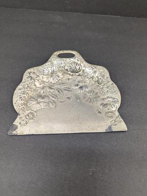 Metal Crumb Butler Scraper & Catcher Metal Plated Made In Occupied Japan