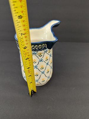 Bolwalawiec Polish Pottery Creamer With Handle