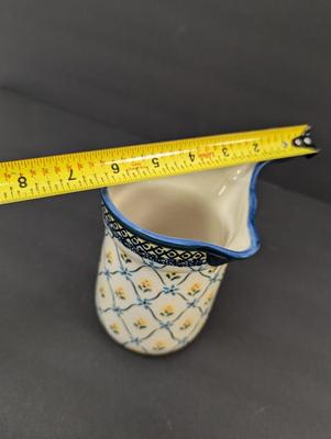 Bolwalawiec Polish Pottery Creamer With Handle