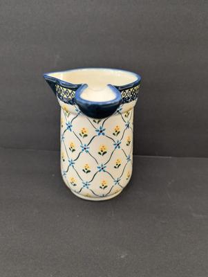 Bolwalawiec Polish Pottery Creamer With Handle