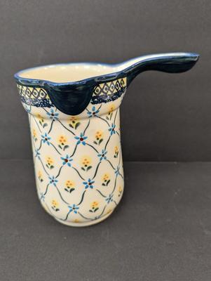 Bolwalawiec Polish Pottery Creamer With Handle