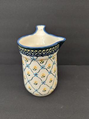 Bolwalawiec Polish Pottery Creamer With Handle