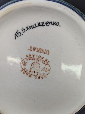 Polish Unikat Pottery Soup Server with Warmer Stand- Signed