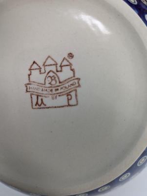 Polish Hand Made Pottery Bowl- Approx 8" In Diameter