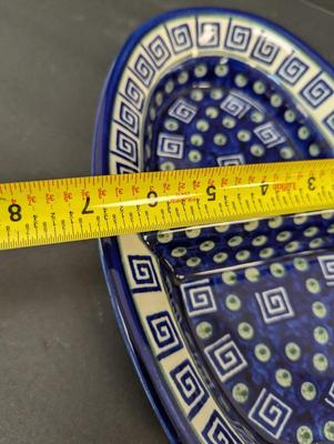 Boleslawiec Pottery Hand Made Divided Dish