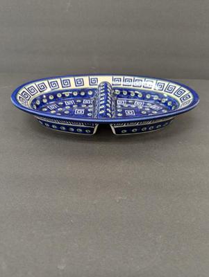 Boleslawiec Pottery Hand Made Divided Dish