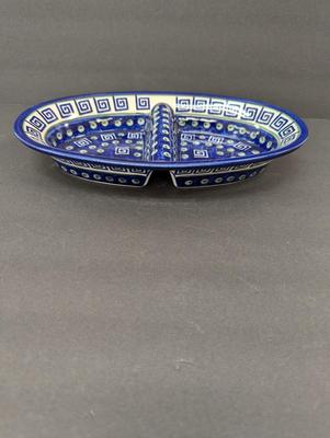 Boleslawiec Pottery Hand Made Divided Dish