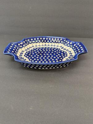 Polish Pottery Hand Made 13" Platter