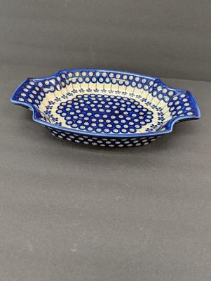 Polish Pottery Hand Made 13" Platter