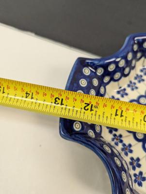 Polish Pottery Hand Made 13" Platter
