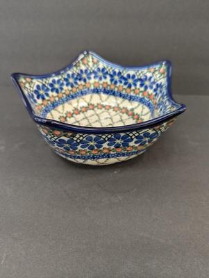 Hand Made In Poland Pottery 7" Bowl