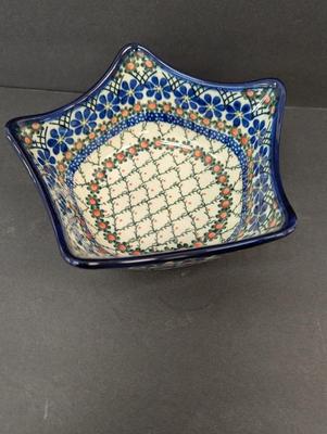 Hand Made In Poland Pottery 7" Bowl