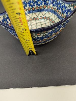 Hand Made In Poland Pottery 7" Bowl