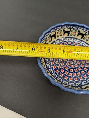 Unikat Polish Pottery Bowl- Approx 5 3/4" in Diameter