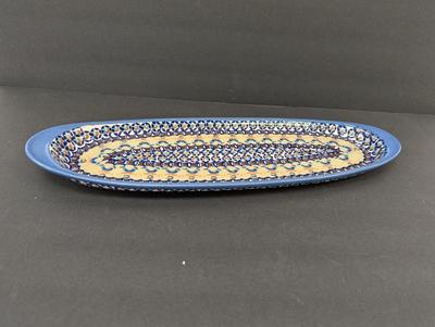 Polish Pottery Hand Made Serving Dish- Approx 17 1/4" x 5 1/4"