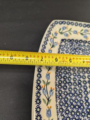 Polish Hand Made Serving Dish- Approx 7 1/2" x 11 3/8"