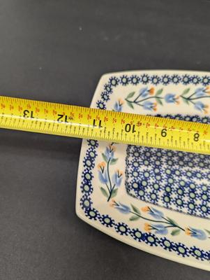Polish Hand Made Serving Dish- Approx 7 1/2" x 11 3/8"