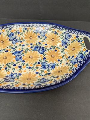 Unikat Polish Pottery Hand Made Serving Dish- Signed K. Gruszka
