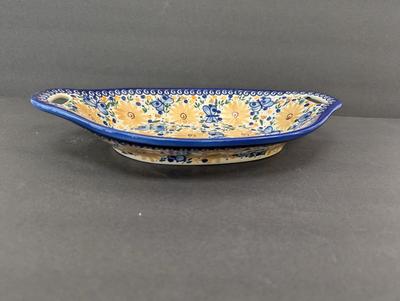 Unikat Polish Pottery Hand Made Serving Dish- Signed K. Gruszka