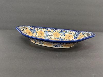 Unikat Polish Pottery Hand Made Serving Dish- Signed K. Gruszka