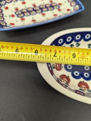 Polish Pottery Hand Made Serving Dishes