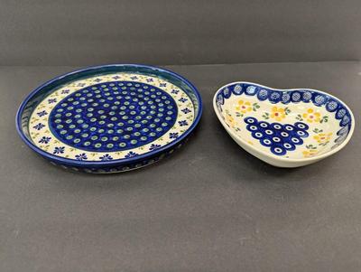 Polish Pottery Hand Made Serving Dishes
