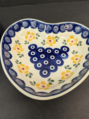 Polish Pottery Hand Made Serving Dishes