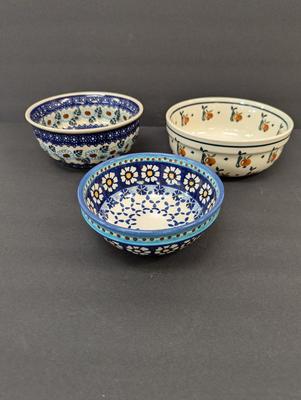 Polish Pottery Hand Made Bowls- Assorted Makers