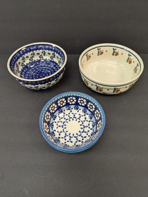 Polish Pottery Hand Made Bowls- Assorted Makers