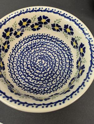 Polish Pottery Hand Made Bowls