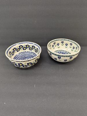 Polish Pottery Hand Made Bowls
