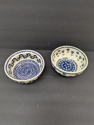 Polish Pottery Hand Made Bowls